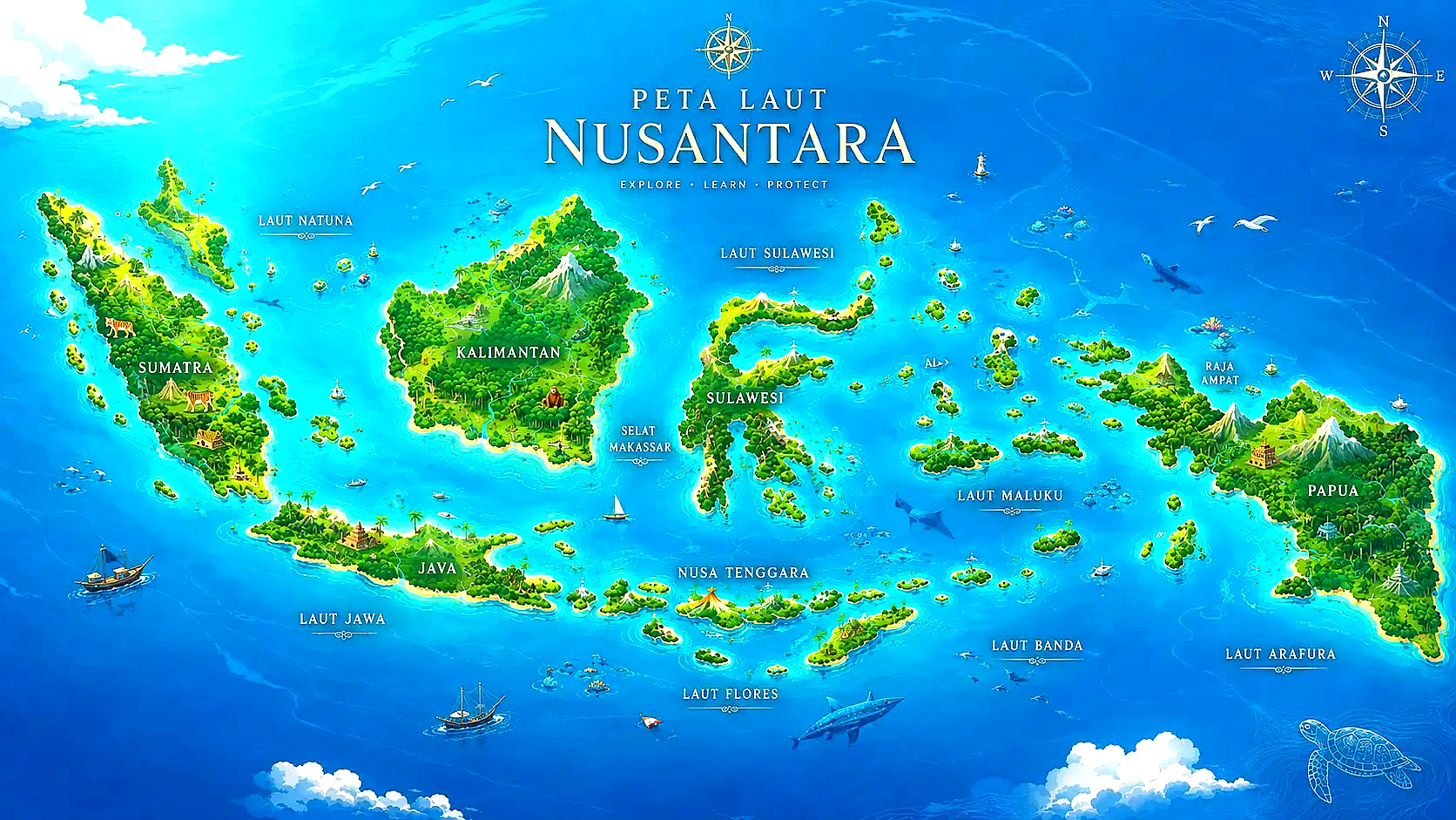 Nusantara Deep Ocean Map